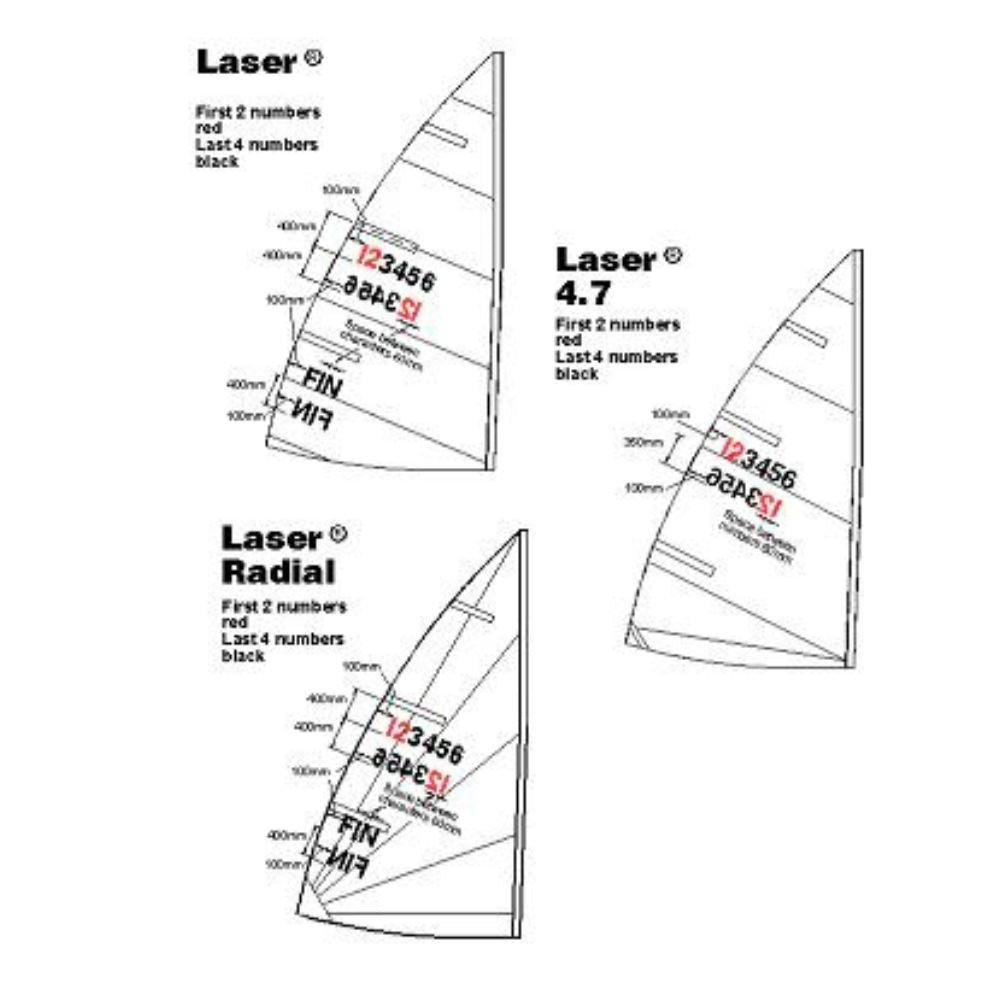Sailnumber (230mm) - Red
